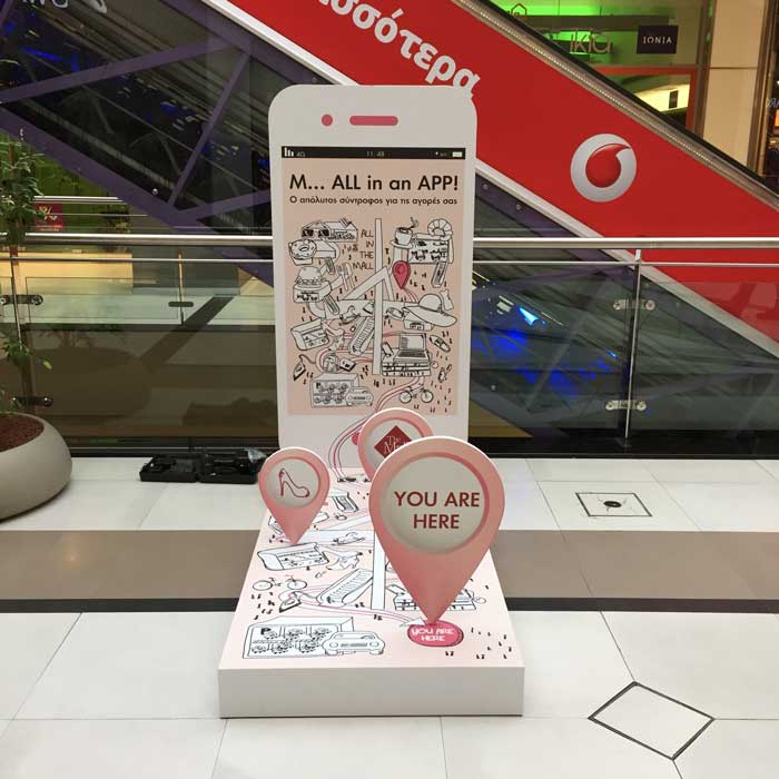 The Mall Athens App Stand